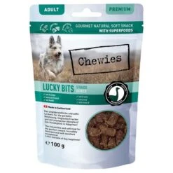 Chewies Lucky Bits - Pack Mixto -Suministros Para Mascotas 044890 chw luckybits adult strauss 100g front 72dpi 1500px 0