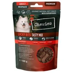 Chewies Lucky Bits - Pack Mixto -Suministros Para Mascotas 044920 chw luckybits tasty mix 100g front 72dpi 1500px 0