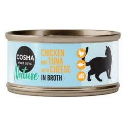 Pack Ahorro: Cosma Nature 24 X 70 G -Suministros Para Mascotas 104100 pla cosma nature chickentunacheese 70g 3