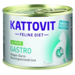 Kattovit Gastro Comida Húmeda Para Gatos -Suministros Para Mascotas 110041 pla finnern kattovit fd pute magen darm 185g 7