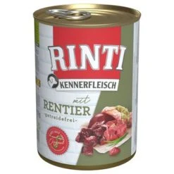 Rinti Kennerfleisch 6 X 400 G -Suministros Para Mascotas 111296 pla bilder rinti kennerfleisch rentier 400g hs 01 3