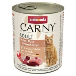 Animonda Carny Adult 6 X 800 G -Suministros Para Mascotas 114512 pla animonda carny adult huhnputeentenherz 800g 9