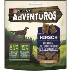 PURINA Adventuros Rico En Venado Con Granos Ancestrales -Suministros Para Mascotas 142397 pla adventuros hundesnacks venison es 120g hs 01 8