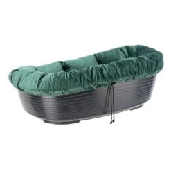 Cesta Ferplast Siesta Deluxe Negra Con Funda Sofá Aterciopelada Verde -Suministros Para Mascotas 145198 ferplast ueberzug sofa samt gr hs13 5