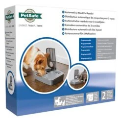 Comedero Automático Doble PetSafe® Para Mascotas -Suministros Para Mascotas 145997 rasiosystems petsafe futterautomat 2mahlzeiten catdog 2x355xml hs 06 1