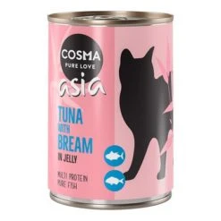 Cosma Asia En Gelatina 6 X 400 G 30 Cosma Asia En Gelatina 6 X 400 G -Suministros Para Mascotas 163896 pla cosma asia tunabream 400g 2