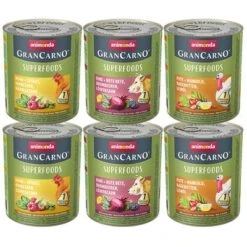 Animonda GranCarno Superfoods Adult - Pack Mixto -Suministros Para Mascotas 168512 animonda grancarno adult superfoods mixpaket 6x800g hs 01 1