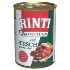 Rinti Kennerfleisch 6 X 400 G -Suministros Para Mascotas 173102 pla bilder rinti kennerfleisch hirsch 400g hs 01 4