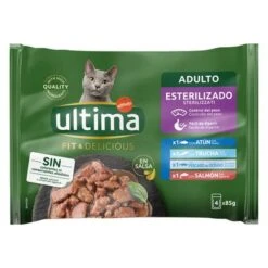 Ultima Cat Sterilized 48 X 85 G Comida Húmeda Para Gatos -Suministros Para Mascotas 181497 ultima cat sterilized fleischauswahl hs 02 5
