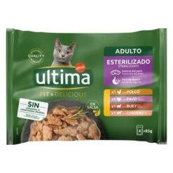 Ultima Cat Sterilized 48 X 85 G Comida Húmeda Para Gatos -Suministros Para Mascotas 181498 ultima cat sterilized fischauswahl hs 02 2
