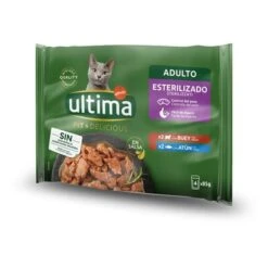 Ultima Cat Sterilized 48 X 85 G Comida Húmeda Para Gatos -Suministros Para Mascotas 181500 pla ultima cat sterilized rindthunfisch hs 01 6