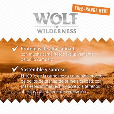 Wolf Of Wilderness Free Range 6 X 800 G 3 Wolf Of Wilderness Free Range 6 X 800 G - Imagen 3