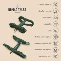 Arnés Nomad Tales Blush Esmeralda Para Perros -Suministros Para Mascotas 2022 12 nomadtales usps harnessblush 1000x1000 es 3