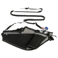 Correa De Jogging Con Cinturón Trixie Gris Y Negra Para Perros -Suministros Para Mascotas 203777 trixie jogginggurt leine grauschwarz hs 05 8