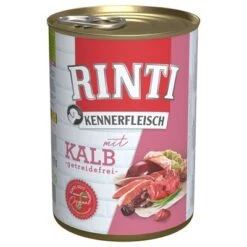 Rinti Kennerfleisch 6 X 400 G -Suministros Para Mascotas 25426 pla bilder rinti kennerfleisch kalb 400g hs 01 4