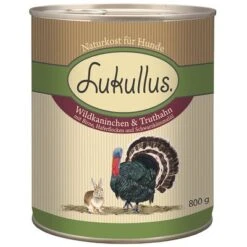 Pack Ahorro: Lukullus 24 X 800 G -Suministros Para Mascotas 28048 pla lukullus wildkaninchen truthahn 6 x 800 g 0