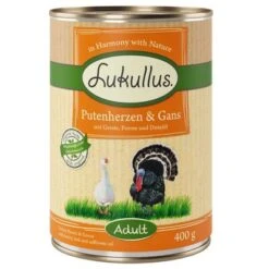 Lukullus Variado En Pack Ahorro: 24 X 400 G 4 Surtidos -Suministros Para Mascotas 28050 pla lukullus putenherzen gans 6 x 400 g 9