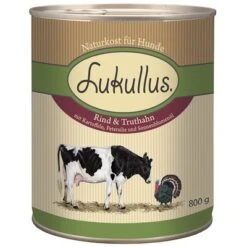 Pack Ahorro: Lukullus 24 X 800 G -Suministros Para Mascotas 28052 pla lukullus rind truthahn 6 x 800 g 5