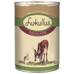Lukullus Variado En Pack Ahorro: 24 X 400 G 4 Surtidos -Suministros Para Mascotas 28057 pla lukullus kaninchen wild 6 x 400 g 9