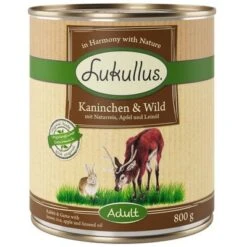 Pack Ahorro: Lukullus 24 X 800 G -Suministros Para Mascotas 28057 pla lukullus kaninchen wild 6 x 800 g 1