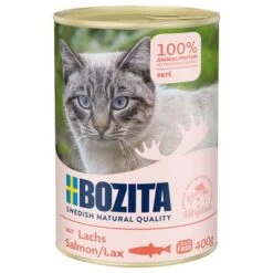 Bozita 6 X 400 G Latas Para Gatos -Suministros Para Mascotas 288311 pla bozita salmon pate catcan 400g hs 01 6 1