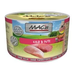 MAC's 6 X 200 G En Latas Para Gatos -Suministros Para Mascotas 2 63294 pla macs cat kalb pute 200g 8