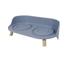 TIAKI Comedero Doble De Cerámica Para Mascotas -Suministros Para Mascotas 302496 tiaki keramiknapf duo grau hs 05 8