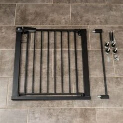 Barrera Negra TIAKI Con 7 Cm De Extensión Para Perros -Suministros Para Mascotas 334696 tiaki dog gate black fg 8217 1