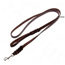 Correa De Cuero Marrón Con Gancho Trenzado Heim Para Perros