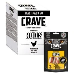 Crave Maxi High Protein Rolls Snacks Para Perros -Suministros Para Mascotas 371397 mars crave maxi highprotein rolls hs 03 3