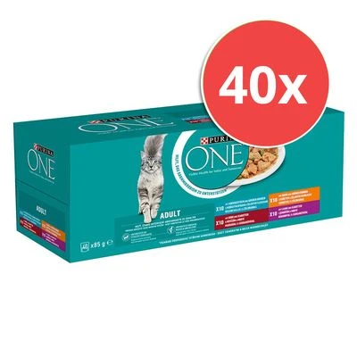 Purina ONE Adult Comida Húmeda Para Gatos 40 X 85 G - Pack Mixto 1 Purina ONE Adult Comida Húmeda Para Gatos 40 X 85 G - Pack Mixto