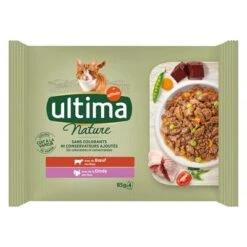 Ultima Cat Nature 12 X 85 G Comida Húmeda Para Gatos -Suministros Para Mascotas 384700 pla affinity ultima cat nature rind hs 01 0