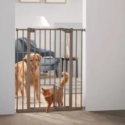 Barrera Savic Dog Barrier Con Puerta Gatera -Suministros Para Mascotas 50424 savic absperrgitter dog barrier katzentuer hs 02 7