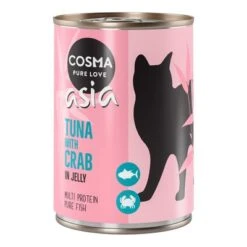 Cosma Asia En Gelatina 24 X 400 G -Suministros Para Mascotas 52846 pla cosma asia tunacrab 400g 2