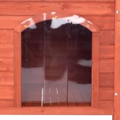 Caseta De Madera Woody Con Puerta Para Perros -Suministros Para Mascotas 55518 woody flachdach fg 8298 9