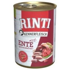 Rinti Kennerfleisch 6 X 400 G -Suministros Para Mascotas 59045 pla bilder rinti kennerfleisch ente 400g hs 01 3