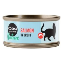 Pack Ahorro: Cosma Nature 24 X 70 G -Suministros Para Mascotas 60834 pla cosma nature salmon 70g 9