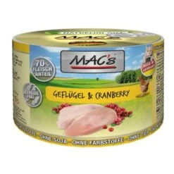 MAC's 6 X 200 G En Latas Para Gatos -Suministros Para Mascotas 63291 pla macs cat gefluegel cranberry 200g 2