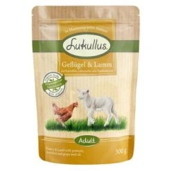 Oferta De Prueba Lukullus Sin Cereales -Suministros Para Mascotas 68113 lukullus gefluegel lamm 300 g 0 8