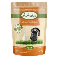 Pack Ahorro Lukullus Bolsitas 24 X 300g -Suministros Para Mascotas 68113 lukullus putenherzen gans 300 g 6
