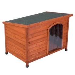 Caseta De Madera Woody Premium Con Puerta Para Perros -Suministros Para Mascotas 70354 pla hundehuette flachdach fg 1120018 7