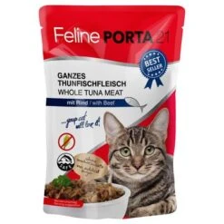 Feline Porta 21 6 X 100 G Comida Húmeda Para Gatos - Pack De Prueba -Suministros Para Mascotas 7185 pla felineporta21 tunarind pouch 0