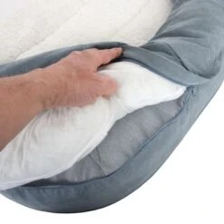 Cama Ortopédica Memory Ovalada Gris -Suministros Para Mascotas 79216 memory oval grau fg 6680 8