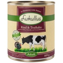 Pack Ahorro: Lukullus 24 X 800 G -Suministros Para Mascotas 800g rind truthahn 1000x1000 9