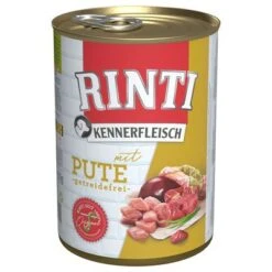 Rinti Kennerfleisch 6 X 400 G -Suministros Para Mascotas 8490 pla bilder rinti kennerfleisch pute 400g hs 01 3