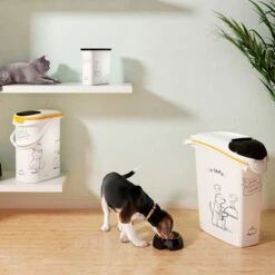 Contenedor De Pienso Curver Siluetas Caninas -Suministros Para Mascotas 92349 curver trockenfutterbehaelter hund hs 01 3 7