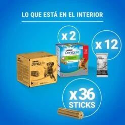 PURINA Dentalife Snacks Dentales Para Perros Grandes (25-40 Kg) 19 PURINA Dentalife Snacks Dentales Para Perros Grandes (25-40 Kg) -Suministros Para Mascotas 982204 what s inside large 2 0