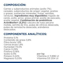Hill's Gastrointestinal Biome Prescription Diet Con Pollo Para Perros -Suministros Para Mascotas atf 607719 ingredient panel 1 7