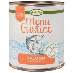 Lukullus Menú Gustico 24 X 800 G - Pack Ahorro -Suministros Para Mascotas lukullus menugustico salmon gf limited 800g 1000x1000 1