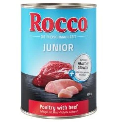 Rocco Junior Pack Ahorro 24 X 400 G -Suministros Para Mascotas rocco junior poultrybeef 400g 1000x1000 8